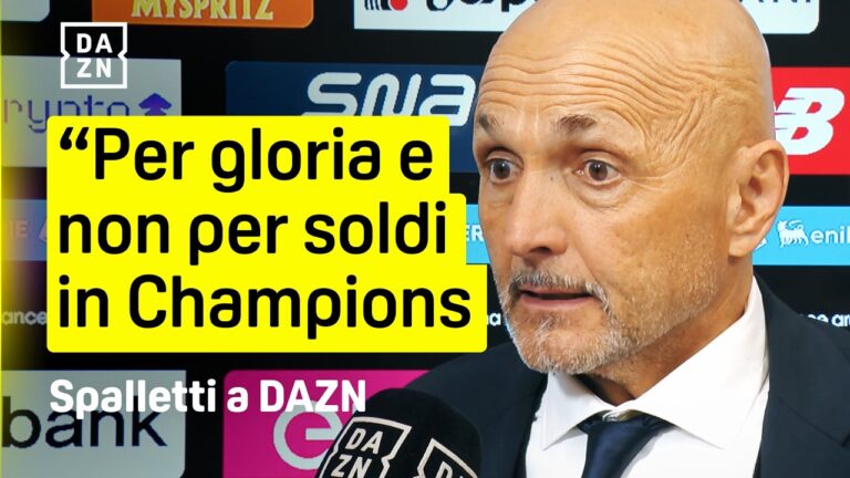Spalletti alla proprietà: la Champions è gloria, non un bancomat